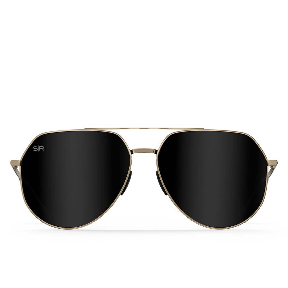 Tangle Free Aviator Hex - Black Gold Polarized